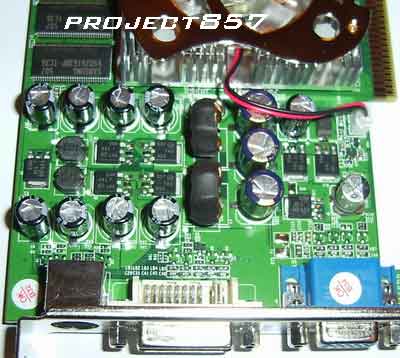 Palit GeForce 6600 PCB circuit of a power